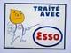 Ancienne Plaque Pin Up Esso Goutte D'huile No Plaque &Eacute;maill&eacute;e