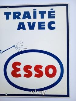 Ancienne Plaque Pin Up Esso Goutte D'huile No Plaque Émaillée