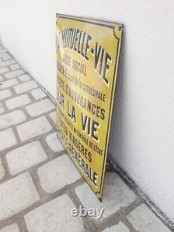 Ancienne Plaque Publicitaire Emaillée Bombée Rouen Vers 1930 Enamel French Sign