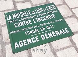 Ancienne Plaque Publicitaire Emaillée du Loir Et Cher Dpt 41 Enamel French Sign