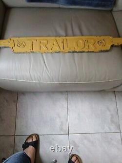 Ancienne Plaque Publicitaire En Alu Pour Les Remorque De Camion TRAILOR long 78