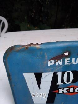 Ancienne Plaque Publicitaire Pneu Kleber Avec Thermometre