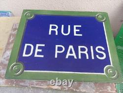 Ancienne Plaque Rue De Paris Milieu 19 Eme Clichy. En Pierre De Lave