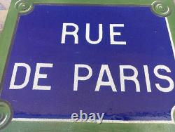 Ancienne Plaque Rue De Paris Milieu 19 Eme Clichy. En Pierre De Lave