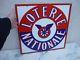 Ancienne Plaque Tole Emaillee Loterie Nationale Double Face. E. A. S