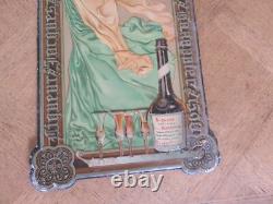 Ancienne Plaque Tôle lithographie Publicitaire Liqueur Hanappier