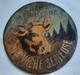 Ancienne Plaque Tole lithographiée Crème de Gruyère LA VACHE SERIEUSE 1920 50cm
