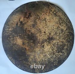 Ancienne Plaque Tole lithographiée Crème de Gruyère LA VACHE SERIEUSE 1920 50cm