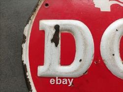 Ancienne Plaque émaillée DOP Shampoings Diamètre 30 cm
