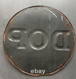 Ancienne Plaque émaillée DOP Shampoings Diamètre 30 cm