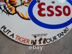 Ancienne Plaque émaillée ++ESSO Put a tiger in our tank