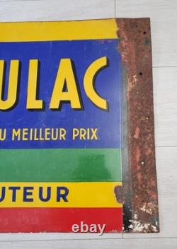Ancienne Plaque émaillée Renaulac Bonalo peinture laque 50×70 vintage
