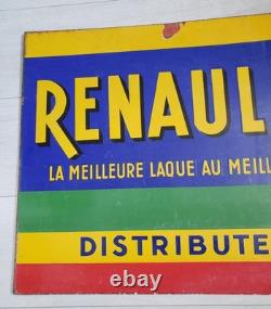 Ancienne Plaque émaillée Renaulac Bonalo peinture laque 50×70 vintage