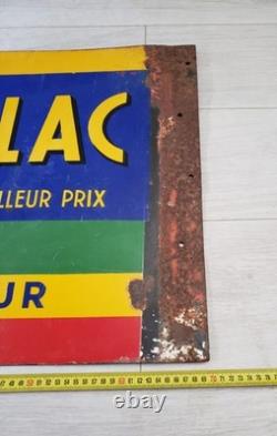 Ancienne Plaque émaillée Renaulac Bonalo peinture laque 50×70 vintage