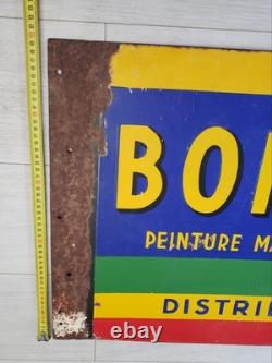 Ancienne Plaque émaillée Renaulac Bonalo peinture laque 50×70 vintage
