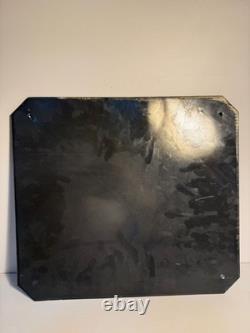Ancienne Plaque émaillée bombée CABINE TELEPHONIQUE émail 36x40cm