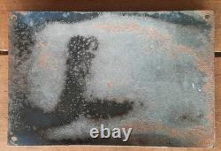 Ancienne Plaque émaillée bombée DEFENSE DE FUMER cours residence loft 30x20cm