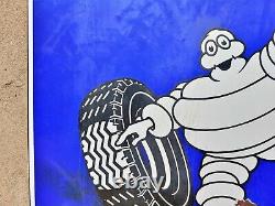 Ancienne Plaque émaillée carré pub Michelin larg 65 haut 65 cm