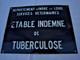 Ancienne Plaque &eacute;mailli&eacute; Service veterinaire indemne de tuberculose