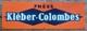 Ancienne Plaque t&ocirc;le Pneus KLEBER COLOMBES automobile garage huile 60x20cm