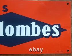 Ancienne Plaque tôle Pneus KLEBER COLOMBES automobile garage huile 60x20cm