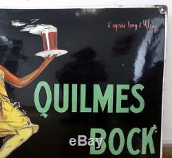 Ancienne Quilmes Bock Plaquee Publicitaire Annes 1925 Jean D'ylan