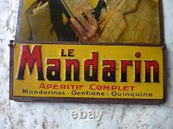 Ancienne Tole Gaufree Porte Lettre Signe Le Mandarin Vers 1920