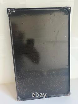 Ancienne et authentique plaque émaillée vin du postillon plate à oreilles