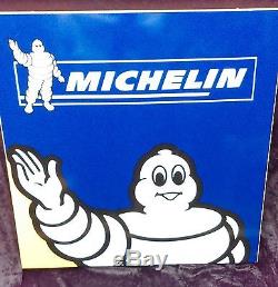 Ancienne plaque DOUBLE MICHELIN BIBENDUM, lof, vintage, garage, no émaillée