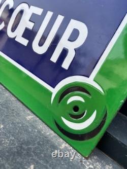 Ancienne plaque de rue émaillée Paris Montmartre RUE FRANCOEUR 18 eme 30X50 cm
