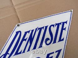 Ancienne plaque emaillé dentiste 1930
