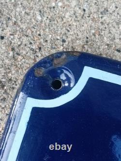 Ancienne plaque émaillée Avenue Du Général De Gaulle 50x40 Original