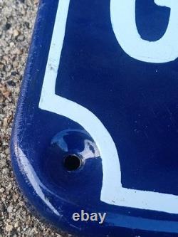 Ancienne plaque émaillée Avenue Du Général De Gaulle 50x40 Original