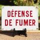 Ancienne plaque émaillée DÉFENSE DE FUMER