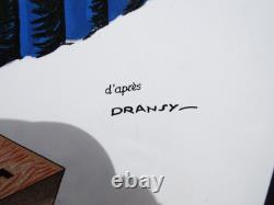 Ancienne plaque émaillée EAS pub Tabac Naja Celtiques 2 face Dransy et Dupin