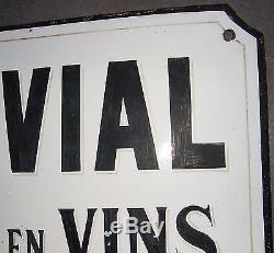 Ancienne plaque émaillée JOANNY VIAL Com. En vins 1920 bistrot absinthe bar