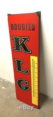 Ancienne plaque émaillée KLG publicité vintage garage atelier loft 1950 1960s