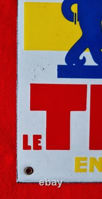 Ancienne plaque émaillée MARGARINE LE TIP Neuhaus JAPY TBE