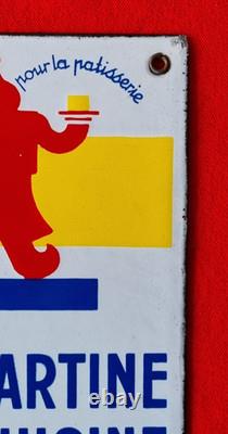 Ancienne plaque émaillée MARGARINE LE TIP Neuhaus JAPY TBE