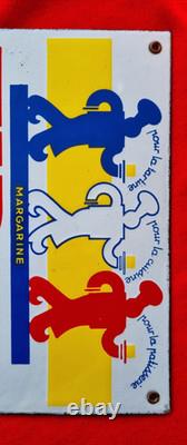 Ancienne plaque émaillée MARGARINE LE TIP Neuhaus JAPY TBE