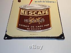 Ancienne plaque emaillée Nescafé