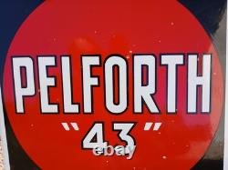 Ancienne plaque émaillée Pelforth 43 bière scotch Lille Pélican Enamel Sign Beer