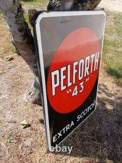 Ancienne plaque émaillée Pelforth 43 bière scotch Lille Pélican Enamel Sign Beer
