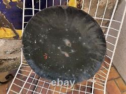 Ancienne plaque émaillée Pneus DUNLOP bombée (48 cm) -no tole bidon d'huile