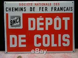 Ancienne plaque émaillée SNCF train