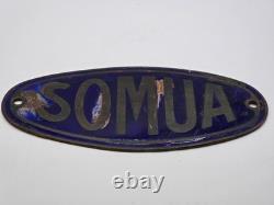 Ancienne plaque émaillée, SOMUA