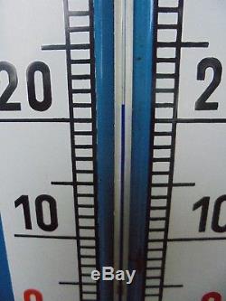 Ancienne plaque émaillée Thermomètre Pneus KLÉBER V10GT 98 x 31 cm DN183