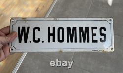 Ancienne plaque émaillée WC HOMMES