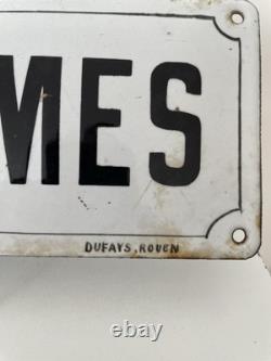 Ancienne plaque émaillée WC HOMMES