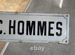 Ancienne plaque émaillée WC HOMMES